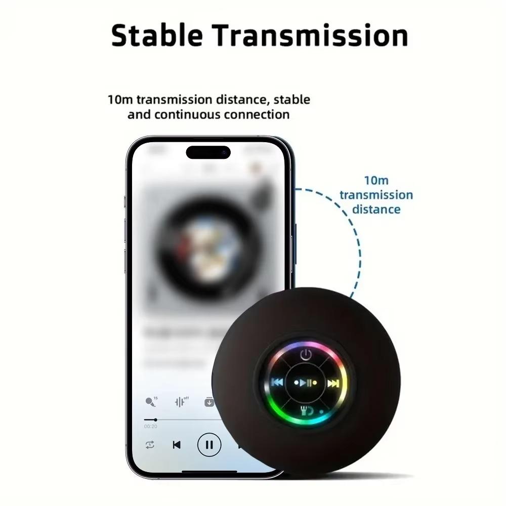 Portable Shower Subwoofer with Suction Cup Waterproof Handsfree Loudspeaker  For Bathroom