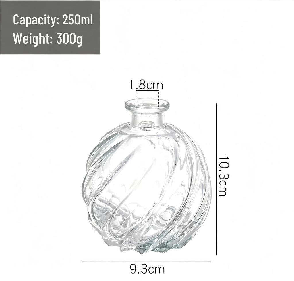 100ml Thickened Glass Aroma Diffuser Bottle for Home Decoration