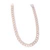 Cuban Necklace Men Women Stylish Elegant Shiny Rhinestones Hip Hop Necklace Jewelry Gift for Party (18inch)