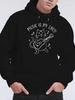 MUSIC IS MY LIFE Men'S Sweatshirt Black Hoodie Large Size New Fashion Men'S Street Style Print Autumn And Winter Plus Velvet Top Soft Fabric Exquisite