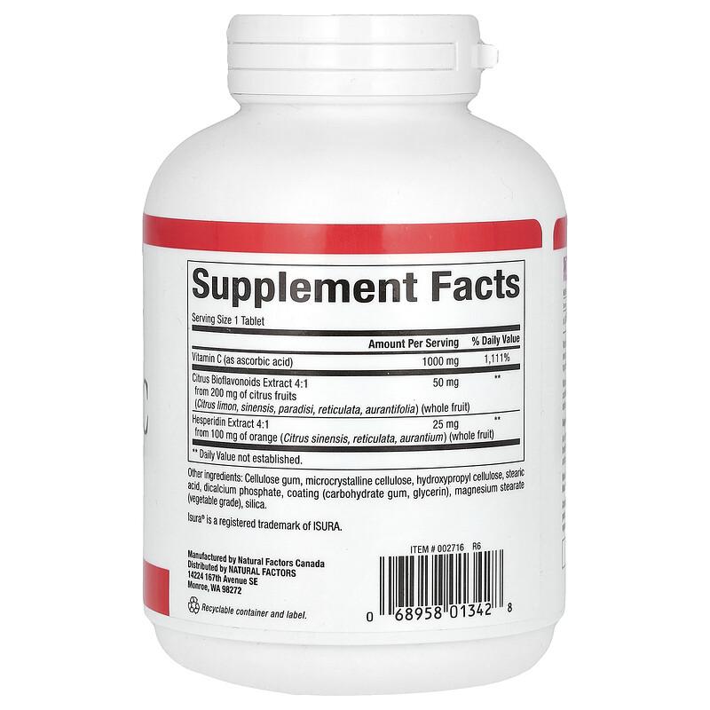 Vitamin C, Time Release, 1,000 mg, 180 Tablets