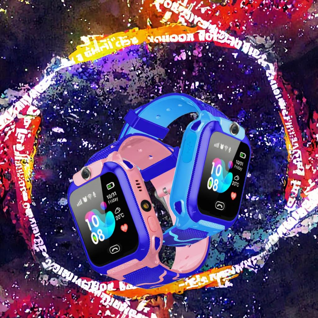Q12 Kids Smart Watch IP67 Waterproof IPS Display Sleep Tracker Square Shape Android System
