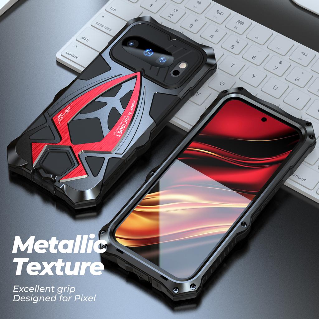 Full Shockproof Armor Metal Phone Case For Google Pixel 10 Pro Glass Film Protection Phone Cover For Google Pixel 9 Pro Funda