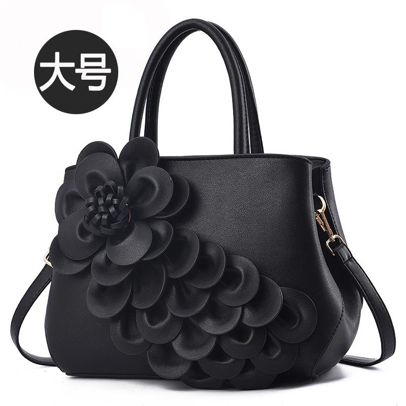 Handbag New Stylish European American Popular Pu Leather Floral Portable Shoulder Bag Cute Bag Wholesale Price