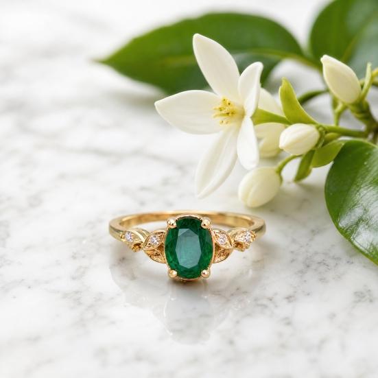 9Pcs/Set Women Ring Set, Multiple Styles Adjustable Stacking Rings, Stackable Finger Band with Green Rhinestones Inlay for Jewelry Gift