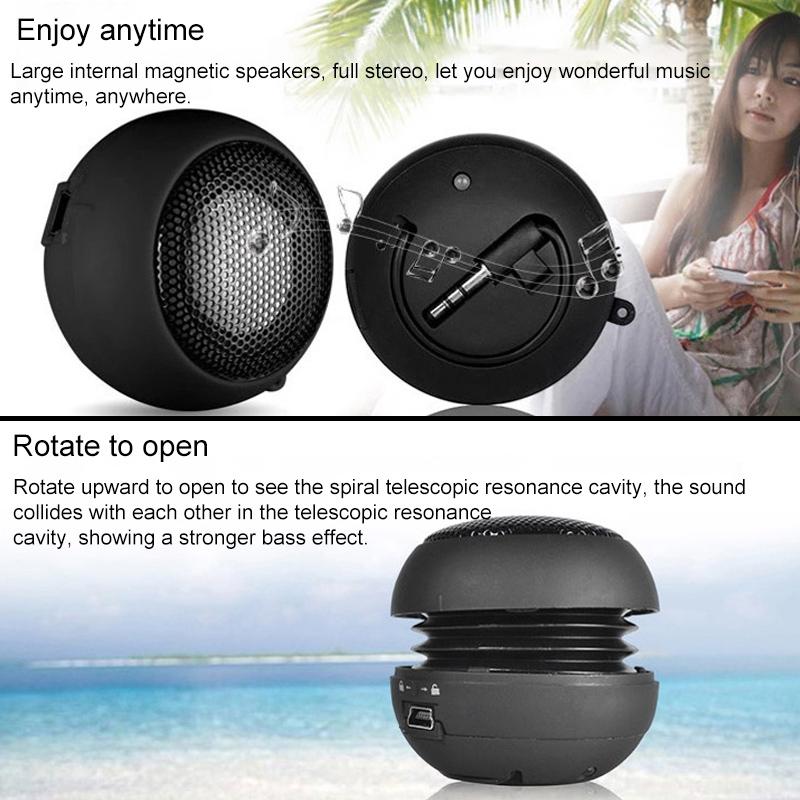 High Quality Mini Retractable Bluetooth Speaker High Volume Small Steel Suitable for Outdoor Camping Trips