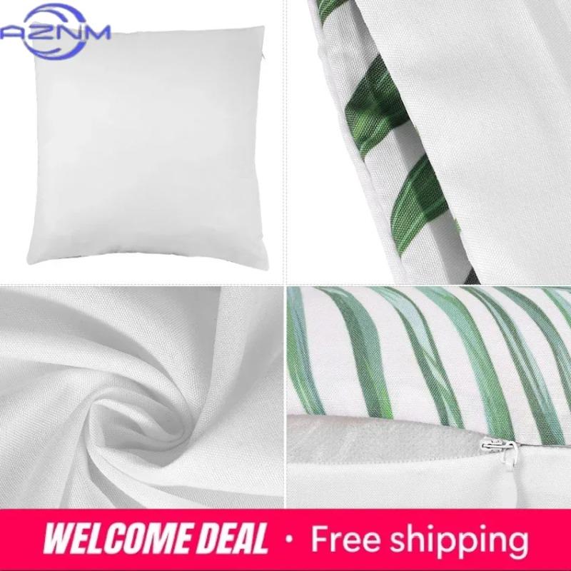 Geometric Print Polyester Pillow Cover Lake Blue Pattern Living Room Sofa Cushion Cover Home Decoration X Cm