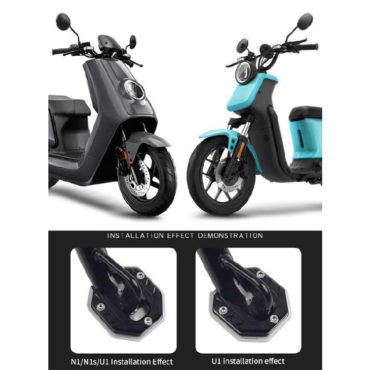 Motorcycle Side Stand Footrest Stabilizers Plate Aluminum Anti Collapse Designs Kickstand Base for Enhanced Ground Grip