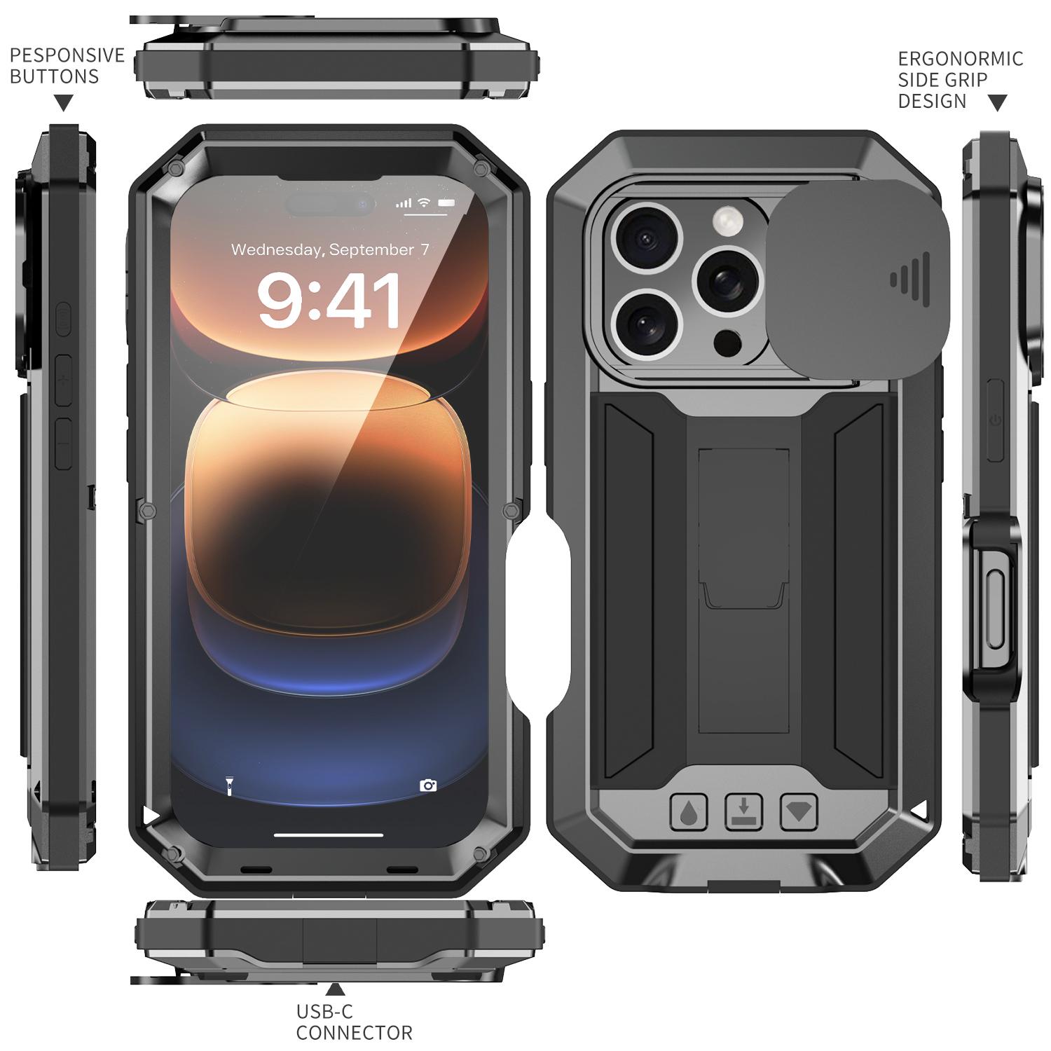 Militārs, izturīgs metāla korpuss priekš iPhone