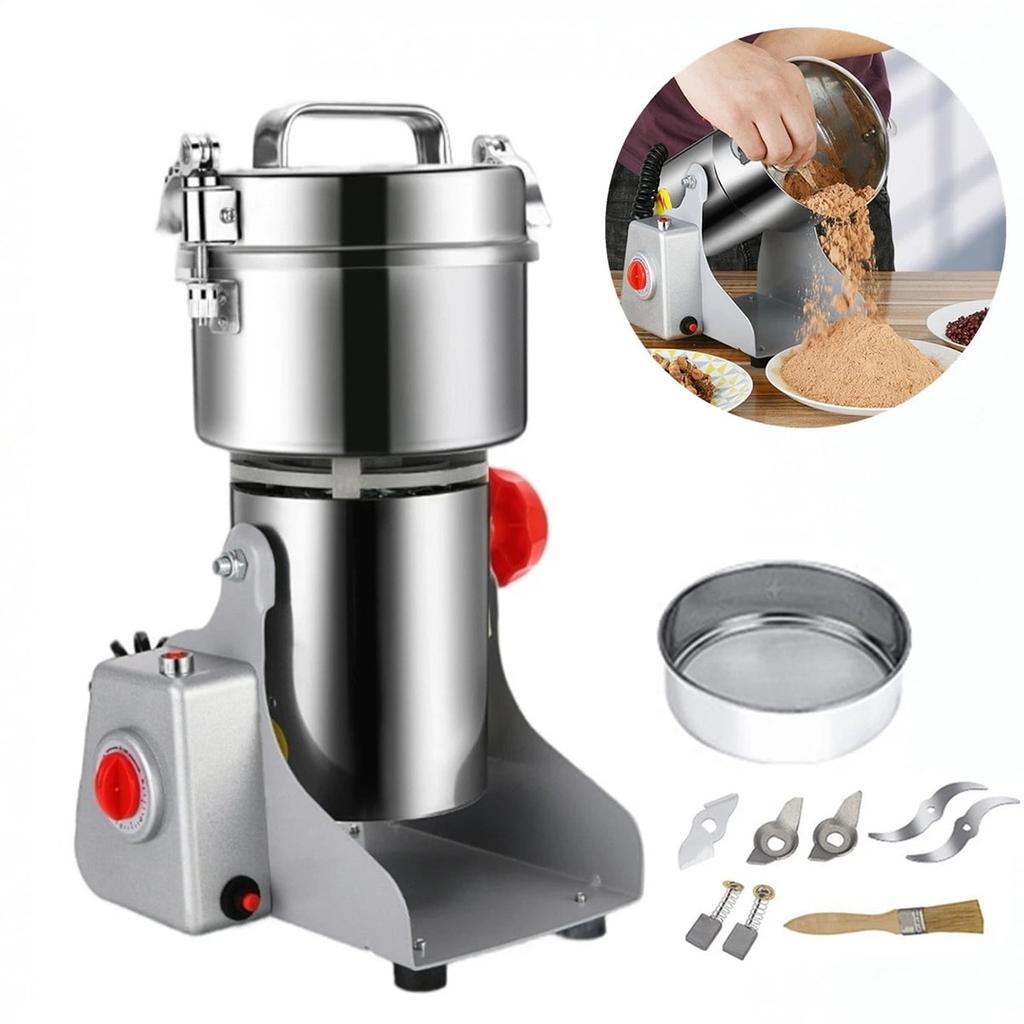 800g/2000g/2500g Electric Grain Grinder Mill, Stainless Steel Spice Herb Mill Dry Food Grinder for Coffee Nut Cereal Corn Seeds