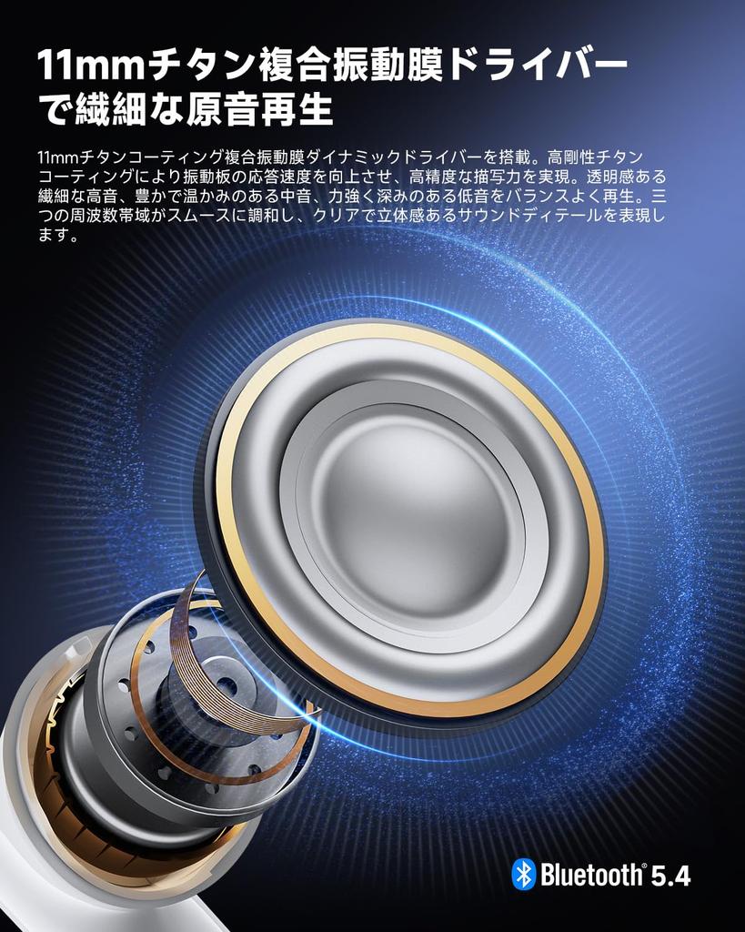 2025 SUMMER Gold Award EarFun Air Pro 4i Wireless Bluetooth 50dB Hybrid LDAC 3D 11mm Titanium Composite Diaphragm 40 Hours of AI Wireless IP55