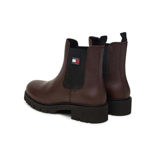 Кожаные ботинки челси Tommy Jeans Tjw EN0EN02825 Brown