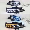2PCS For Ford Mondeo Fusion 2013 2014 2015 2016 Car DRL LED Daytime Running Light With Turn Yellow Signal Fog Lamp Cover