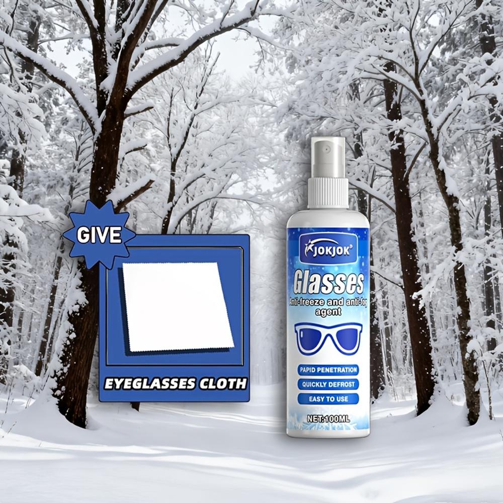 Winter Essential Anti-Frost and Anti-Fog Agent - Multi-Purpose Freeze and Fog Prevention Solution for eyeglasses, swim goggles, Antifogging