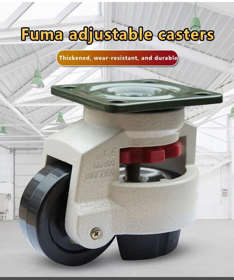 4Pcs 40F/40S Level Adjustment Caster Wheels Height Adjustable Wheel Casters Aluminum Alloy Workbench Caster Wheels