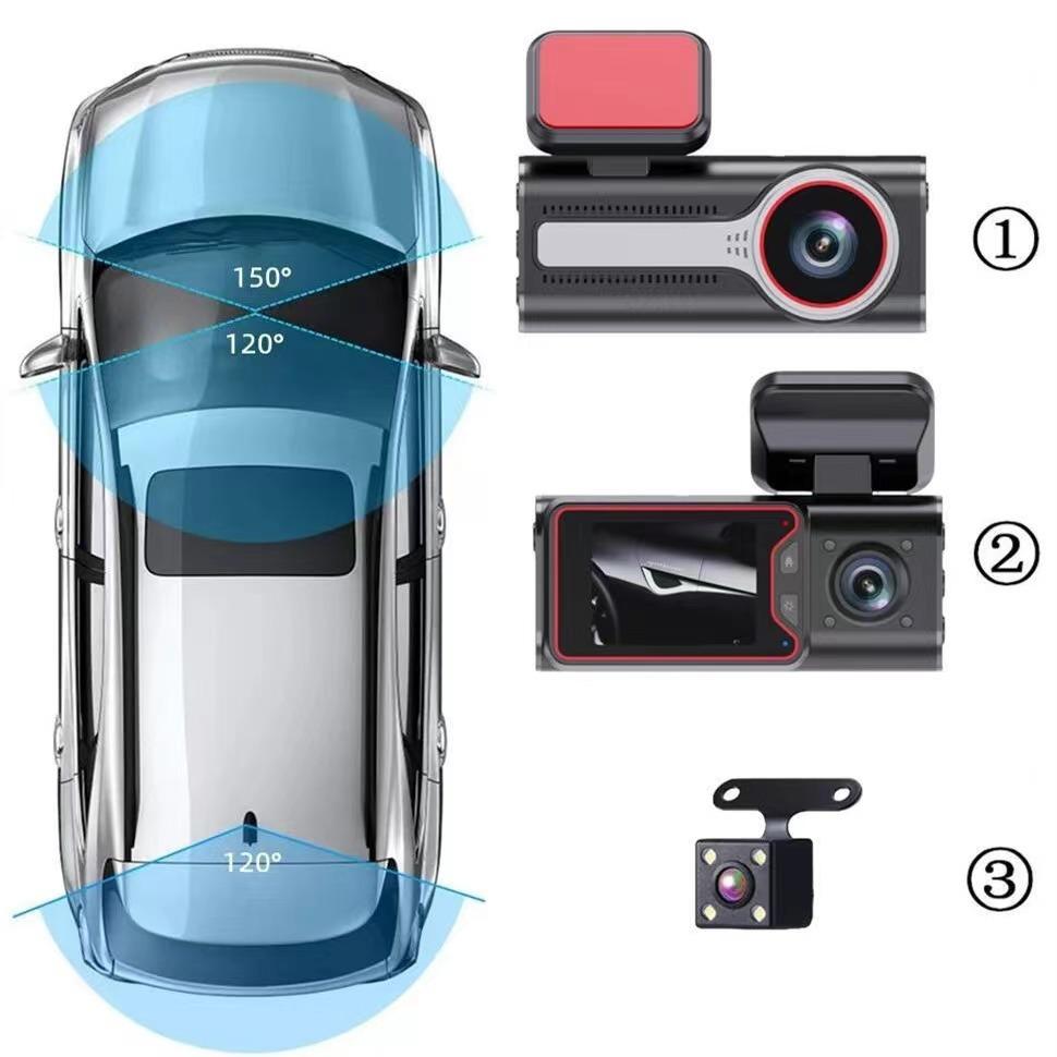 In Car, Out of Car, Rear of Car 3 Recording 1080P Infrared High-definition Driving Recorder