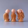 Resin Cute Little Monk Mini Statue Modern Handmade Sculpture Cute Home Living Room Desktop Figurines Children's Gifts Special