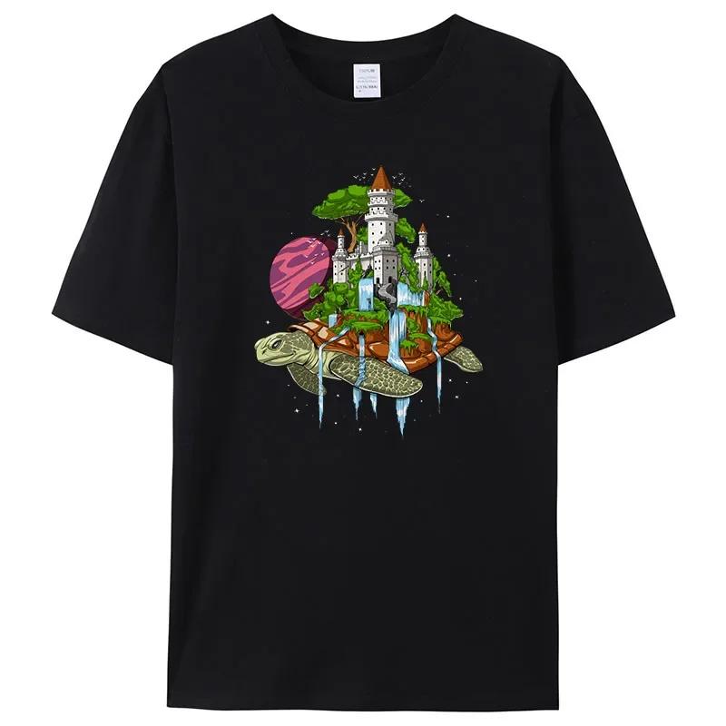 Turtles Carrying Castles Unisex's T-shirt Short Sleeve Tees Unisex's Loose T-shirt Unisex's Tops New Brand Unisex's Clothes