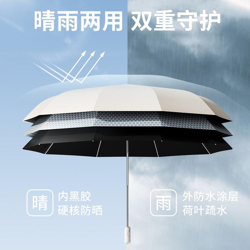 Reverse automatic umbrella women's weather and rain sun umbrella sun protection UV protection parasol folding large men