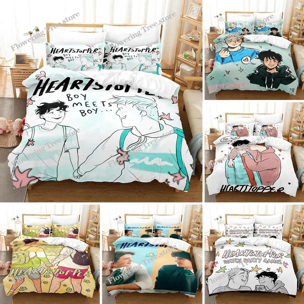 3D Printed Heartstopper Bedding Set Duvet Cover Bedroom Comforter Covers Single Twin King Size Quilt Cover Home Textile029