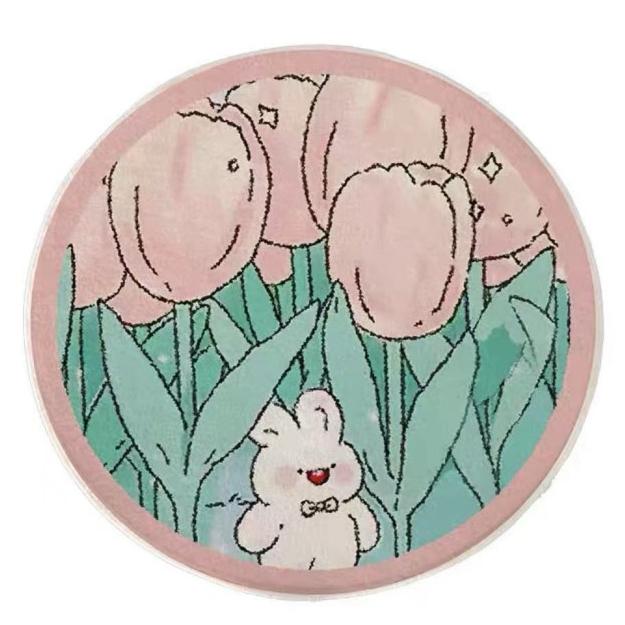 Cute Style Bedroom Decor Plush Carpet Cream Style Children Room Floor Mat Fluffy Soft Baby Crawling Rug Large Area Cartoon Rugs