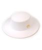 Yunibeosyeolkemiseuteuli Poly Weiß Flacher Fedora