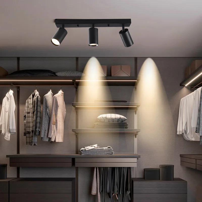 Nordic Surface-Mounted GU10 Anti-Glare Rotatable Ceiling Spotlight for Living Rooms and Corridors