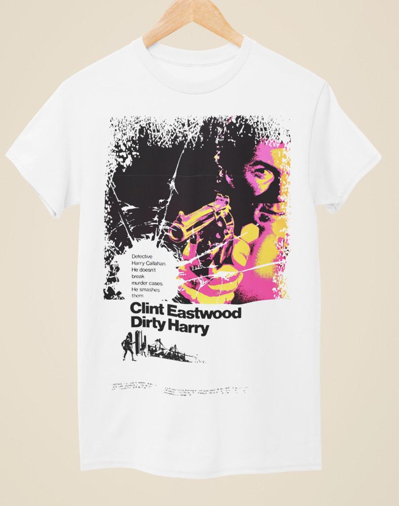Dirty Harry - Movie Poster Inspired Unisex White T-Shirt Unisex T-Shirt XL