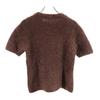 Givenchy Short Sleeve Sweater L Brown Mohair Blend Knit Women Used