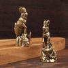 Handcrafted Chinese Zodiac Goat Sculpture Money Step Sheep Figurine Desktop Ornament for Home Office Feng Shui Decor Gift