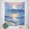 VIKAMA Healing Seaside Sunset Tapestry Bedroom Headboard Balcony Wall Decor Tapestry InstagramStyle Artistic Room Decor