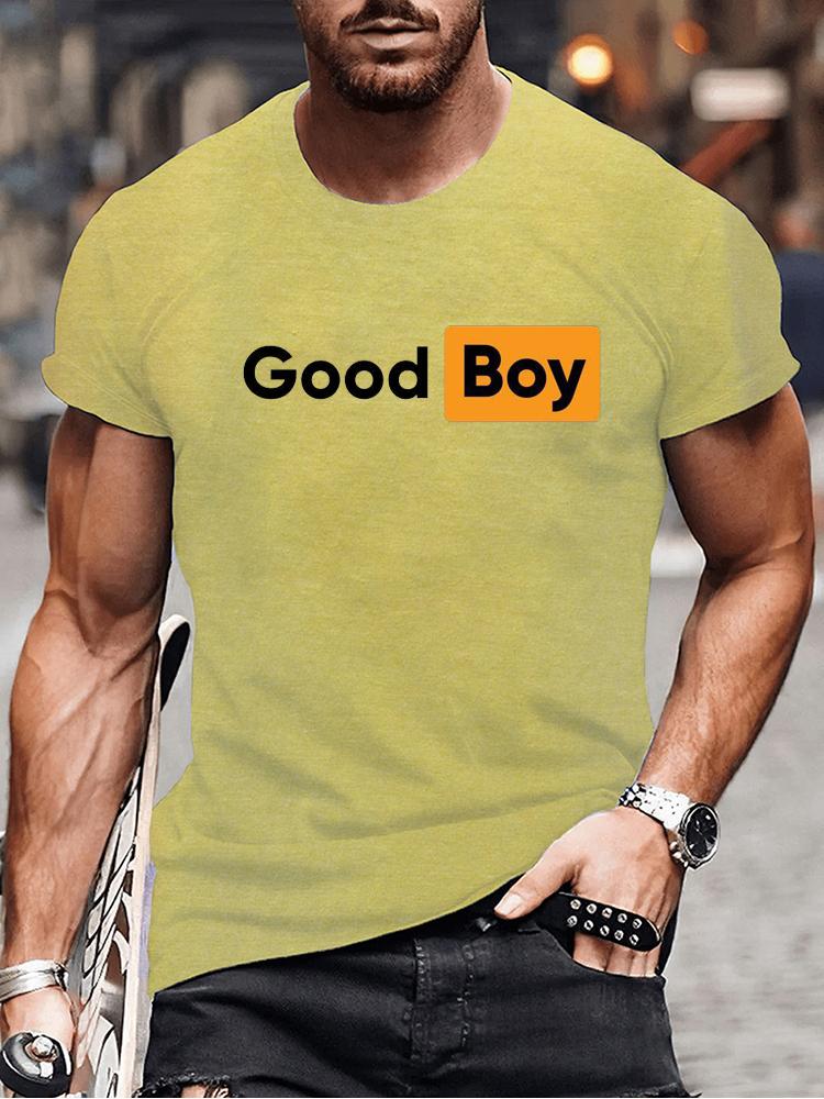 Good Boy Print T-Shirt Fashion Summer Tees for Men Women O-neck Oversize Casual Clothing Short Sleeved Men Boys Tshirts Tops