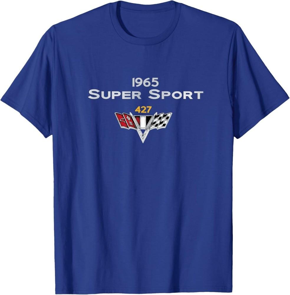 Винтажный значок V-Flag 427 V8  65 Supersport, Классическая американская футболка XL