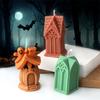 3D Creative Mushroom House Silicone Candle Mold DIY Creepy Mushroom Halloween Mold Perfect Aroma Candles  Gypsum Crafts
