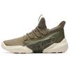 Dominator Shock Absorbing Wear Resistant Mid Top Basketball Shoes Men Sneakers Khaki-Green 91911123-3