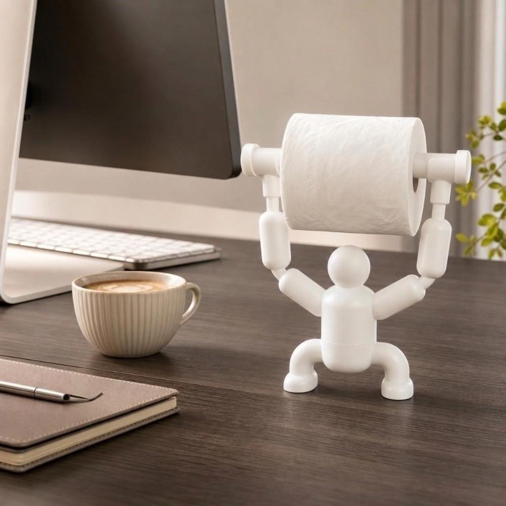 Funny Weightlifter Toilet Roll Holder Detachable Multi-functional Storage Rack  Bathroom