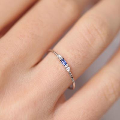 Women Cubic Zirconia Inlaid Band Finger Ring Wedding Engagement Jewelry Gift