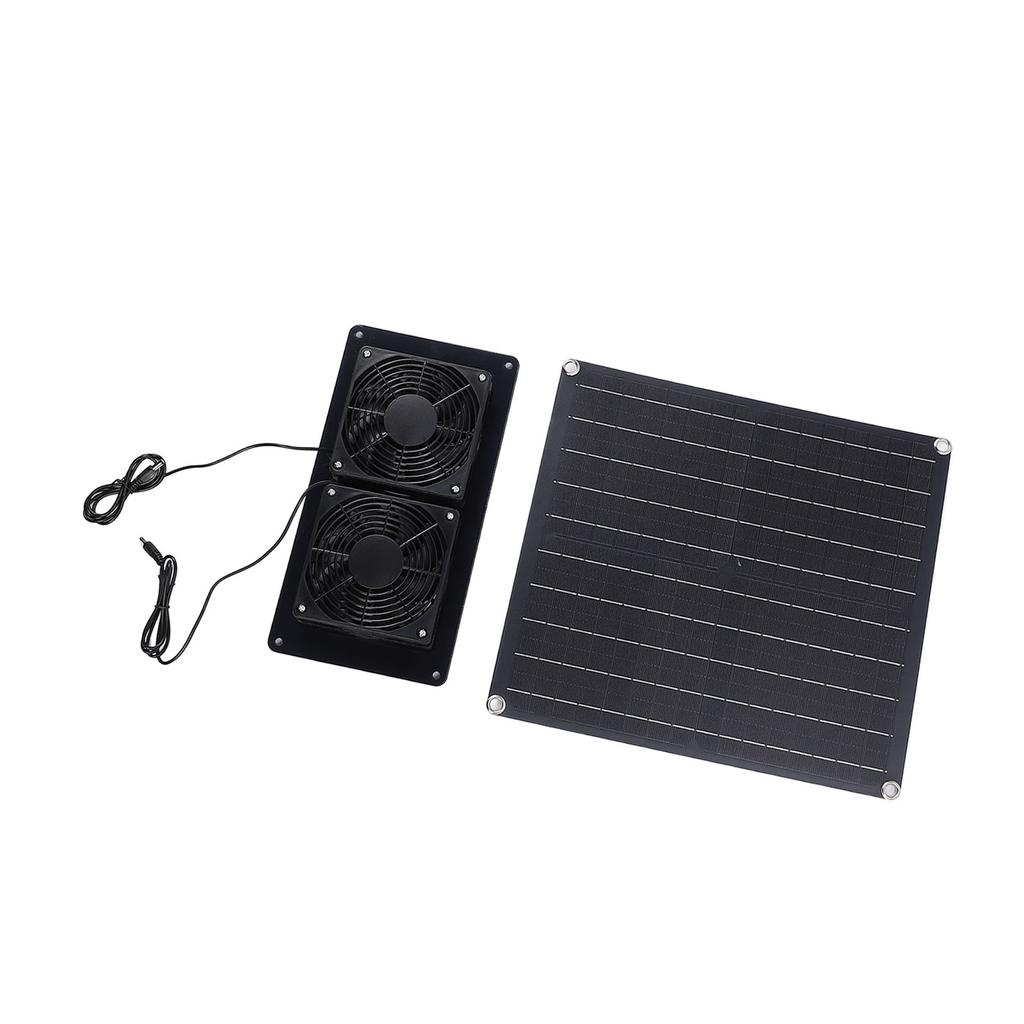 20W 18V Solar Panel Exhaust Fan Photovoltaic Vent Fan for Shed Chicken Coop Dog House Greenhouse