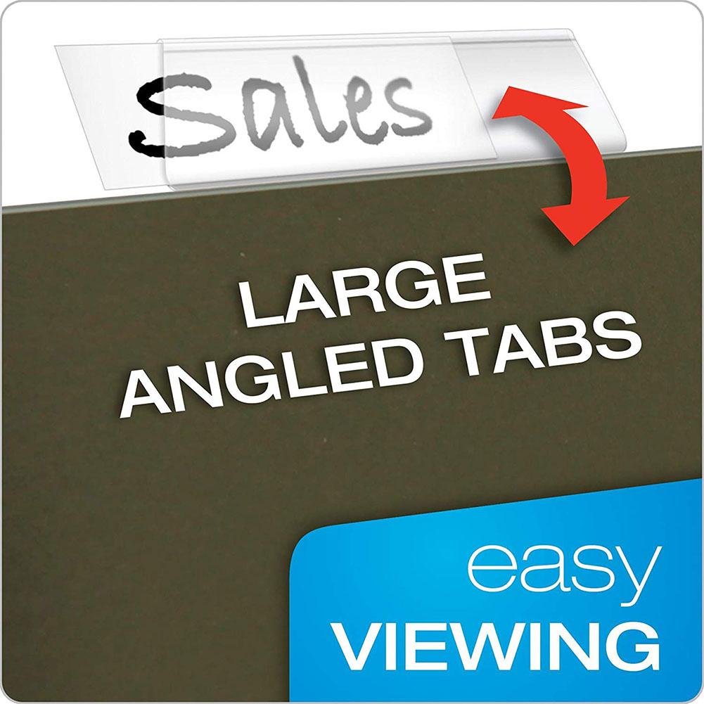 25Pcs/Set Transparent Tag Clip Indexes Holder for Hanging Folders
