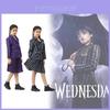 Wednesday Addams Familie Cosplay Kostüm Mit Polyesterstoff Für Halloween Und Rollenspiel