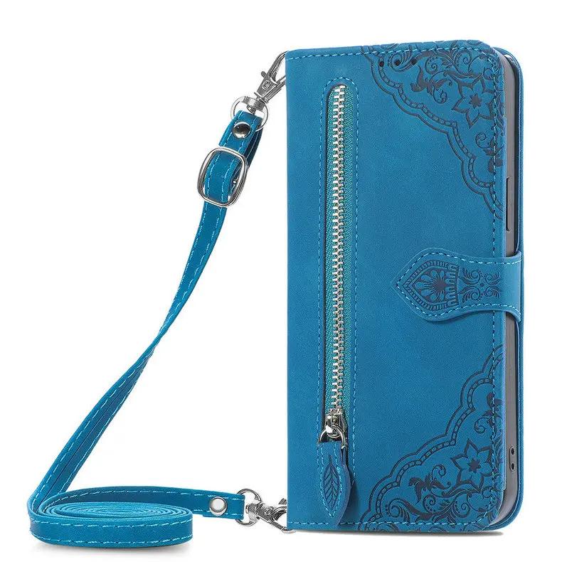Reißverschluss Leder Geldbörse Capa für Motorola G87 G77 G85 G75 G55 G67 G35 G15 Power G05 Luxus Hülle Karten Funda Moto G86 G56 G57 67 5G
