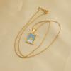 26 English Letter Necklace Women's Versatile 18K Natural Pink Shell Pendant Collarbone Chain 2026
