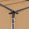 vidaXL Pavillon mit Vorhängen 3x3 m Taupe Stahl