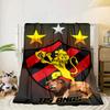 Football Club Emblem Lion Blanket Flannel Blanket for Bed, Sofa, Camping, Hiking, Picnic Essentials, Gift for Family Fan Gifts