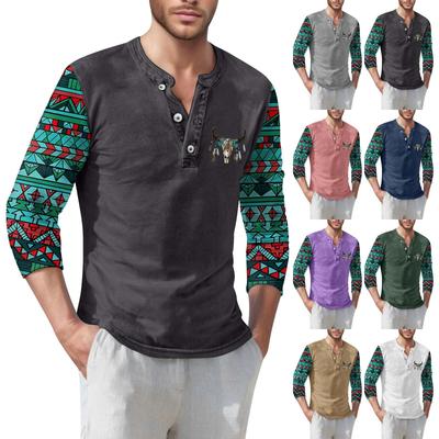 Men'S T-Shirt Street Casual Fashion Long Sleeved Top