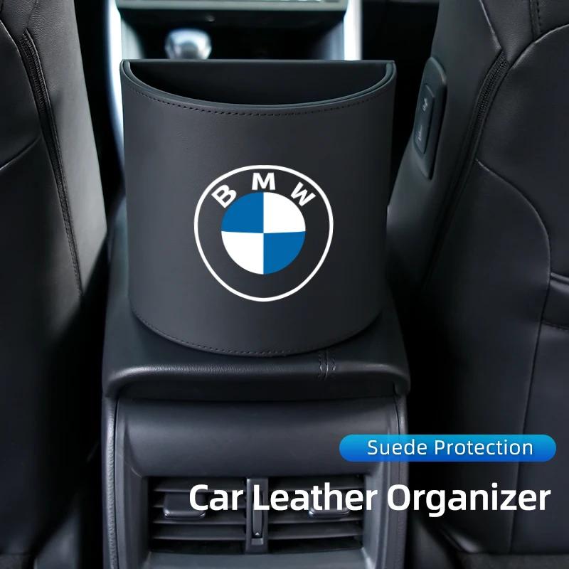 2025 Horký Autokoš Kožený Organizér na Opěradlo Příslušenství pro Skladování Odpadků Interiér Pro BMW E46 E90 E60 F30 F10 E39 E36 F20 E87