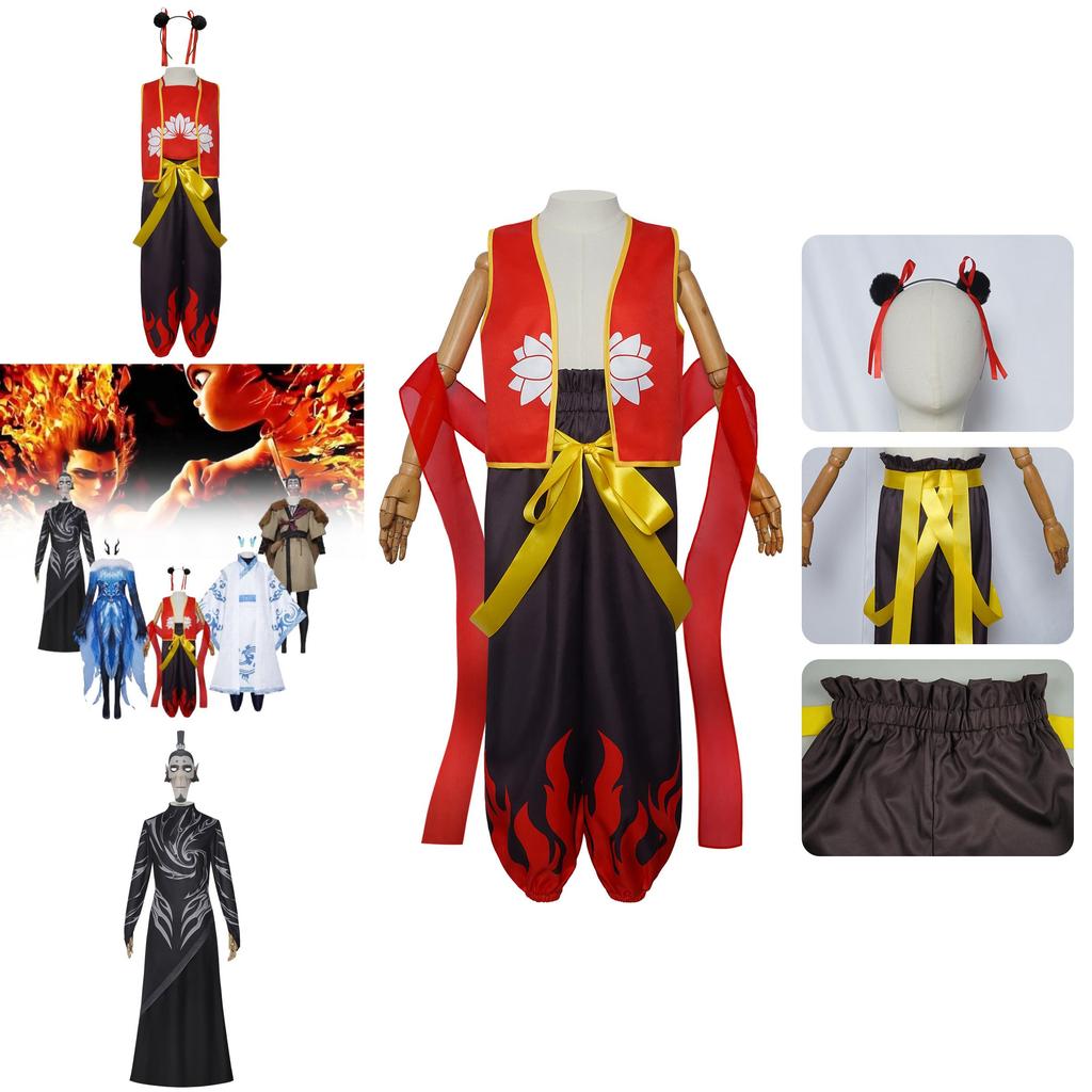 Nezha Cosplay Costume For Anime Roleplay With Soft Spandex Fabric For Teens And Adults