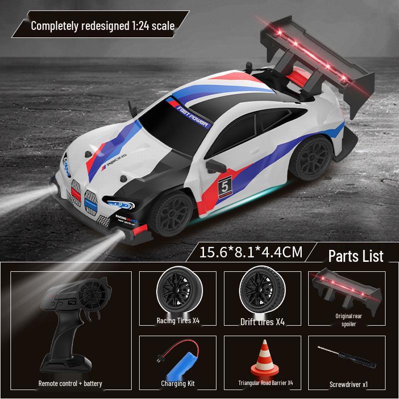 High-Speed 4WD RC Drift Car with Lights - Remote Control Racing Model