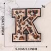 Embroidery Label Leopard Print English Alphabet Cloth Label Clothes And Hats Hand Account Diy Patch Accessories Embroidery Stickers Cloth Stickers