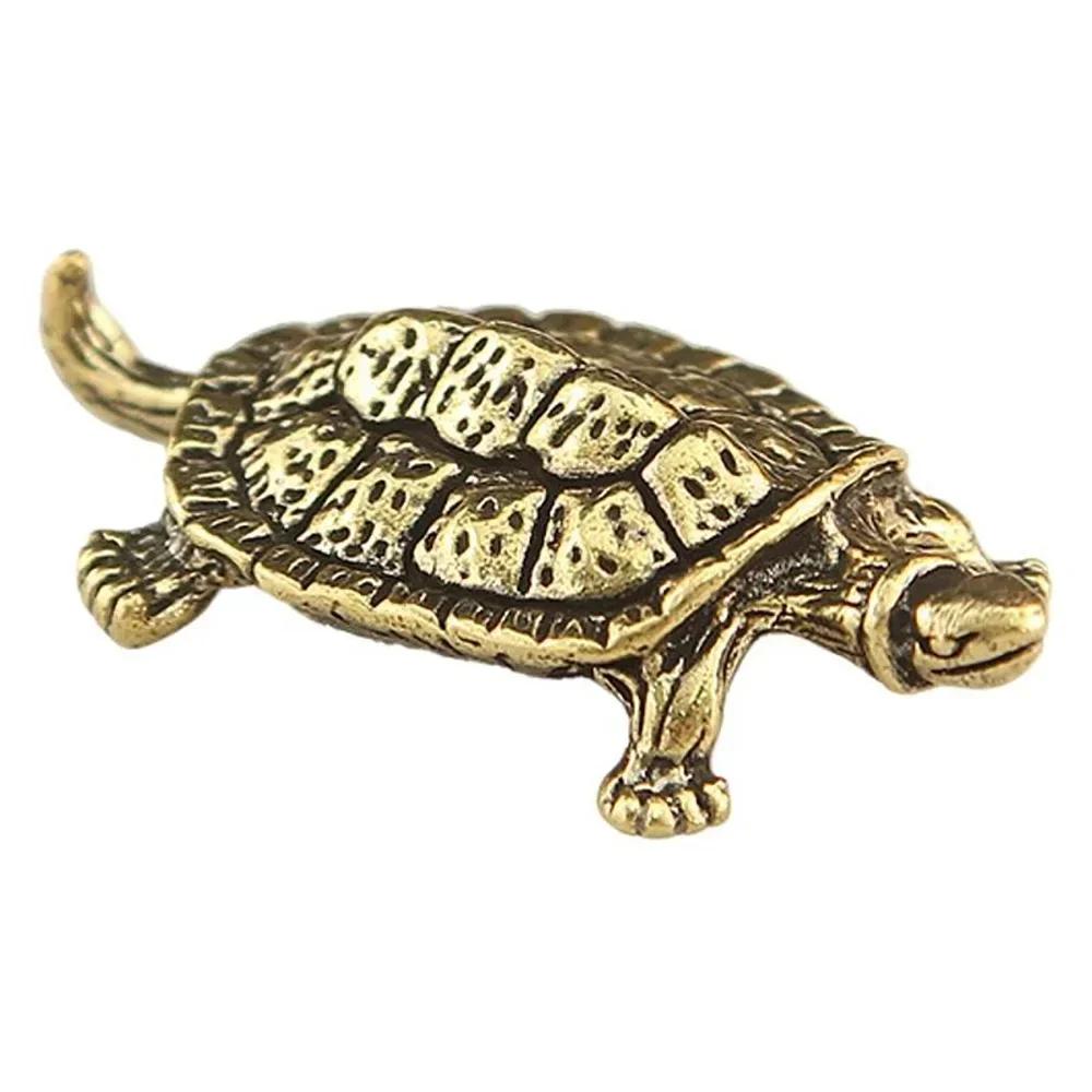 

NEW Retro Brass Tortoise Ornament Statue Metal Animal Sculpture Home Office Decoration Ornament Tea Pet Crafts#Color:1pc